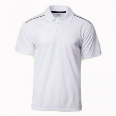 SKP011 Order POLO shirts for men and women to make sports Polo shirts Polo shirts clothing factory contrast color shoulder stripes side view